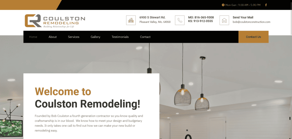 Remodeling web design by Nine Isle Solutions