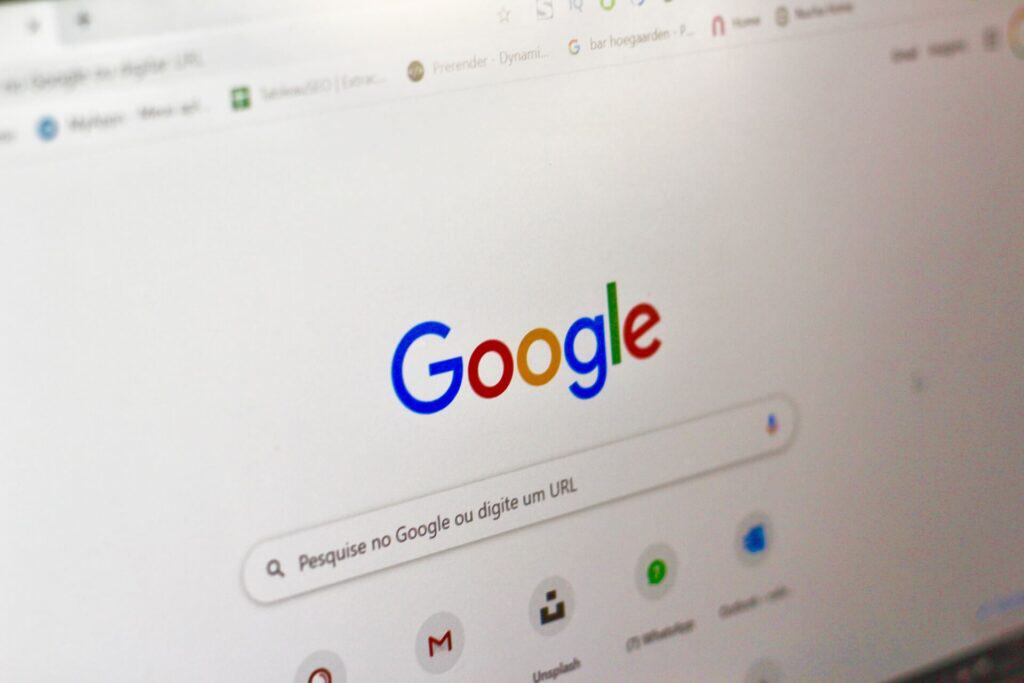 Image of google home screen.