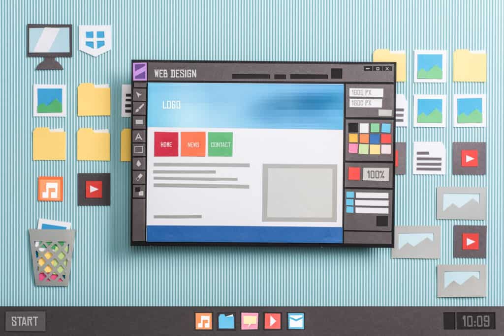 A picture of minimalist website design 2024.