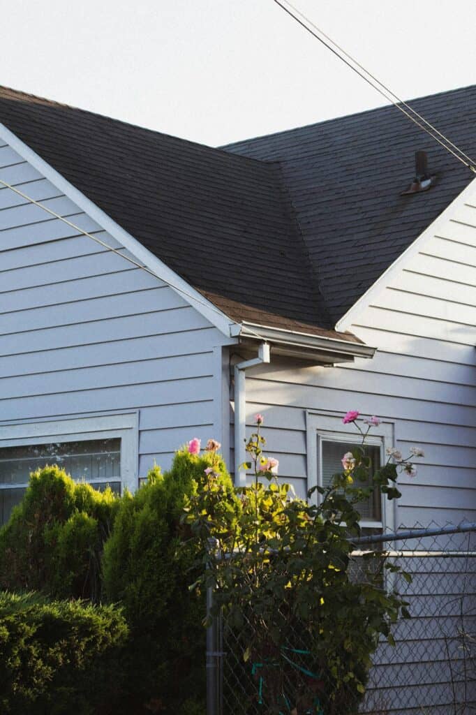 Black roof.