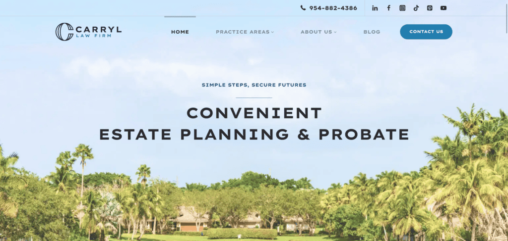 Estate Planning Attorney website by Nine Isle Solutions