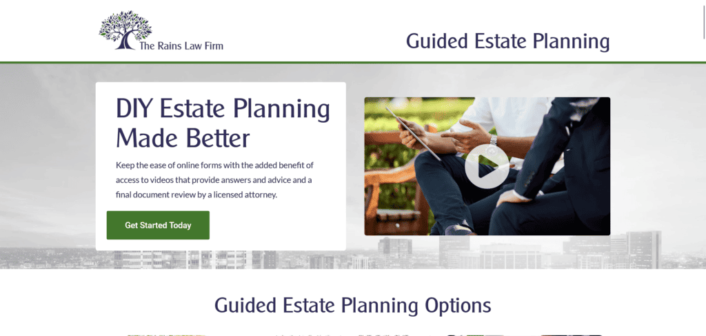 Estate Planning landing page by Nine Isle Solutions