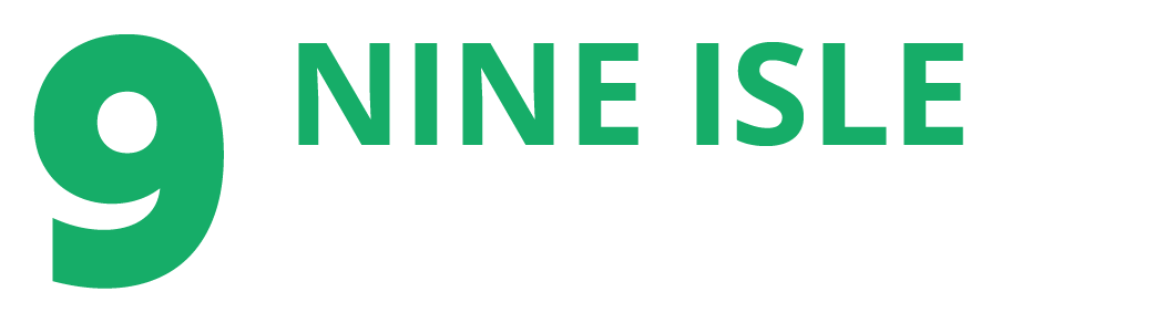 Nine Isle Solutions logo - white
