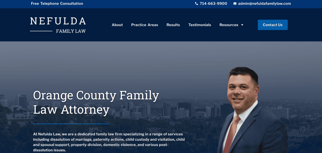 Family law web design by Nine Isle Solutions