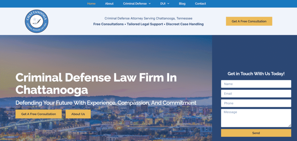 Criminal Defense Law Firm web design by Nine Isle Solutions