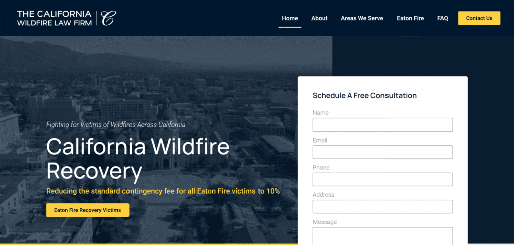 Wildfire Law Firm web design by Nine Isle Solutions