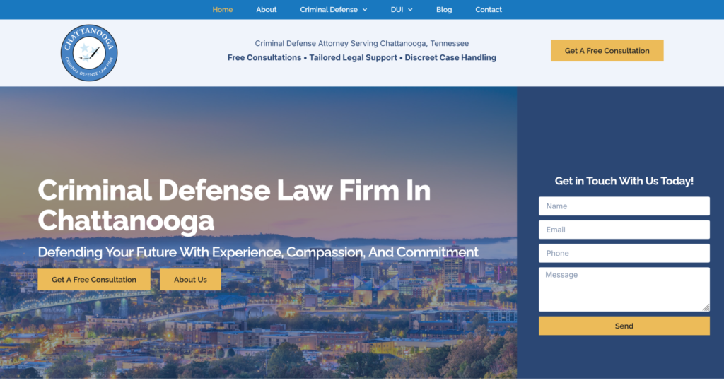 WordPress Web Design - criminal defense law firm