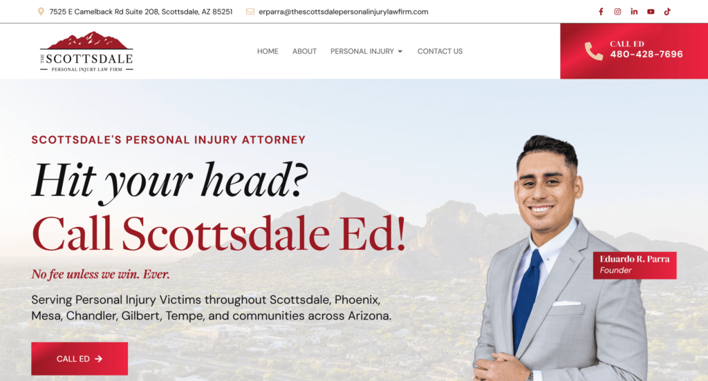 Personal Injury law firm website design